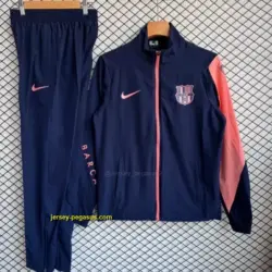 Barcelona NavyPink Full Zipper Windbreaker + Long Pants