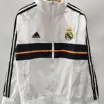 1314 Real Madrid white retro single-sided windbreaker