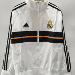 1314 Real Madrid white retro single-sided windbreaker