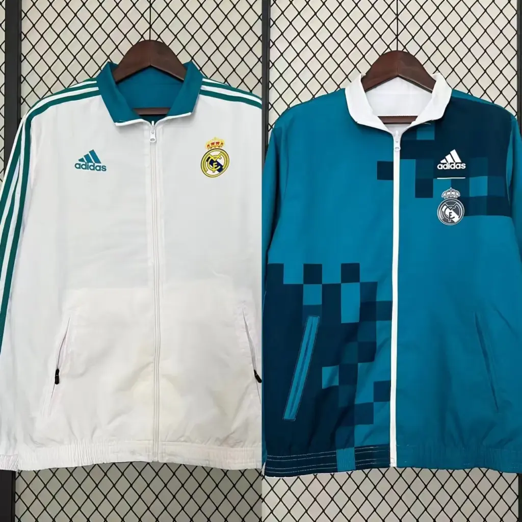 1718 Real Madrid retro double-sided silicone windbreaker
