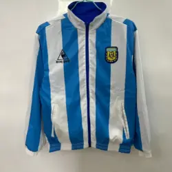 1986 Argentina main double-sided embroidered windbreaker