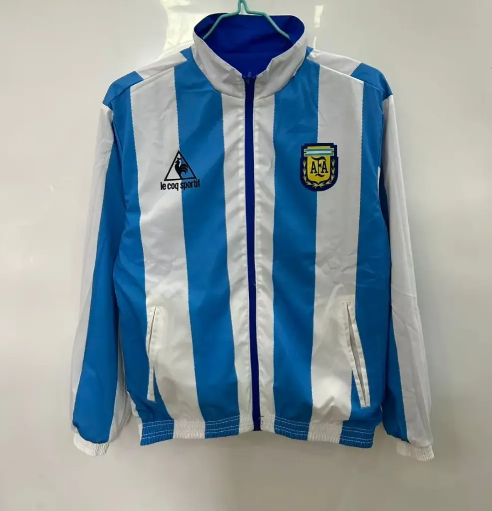 1986 Argentina main double-sided embroidered windbreaker