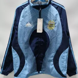 2006 Argentina sapphire blue retro single-sided windbreaker