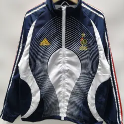 2006 French vintage single-sided embroidered windbreaker