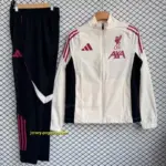 Liverpool CreamRed Full Zipper Windbreaker + Long Pants