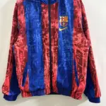 2425 Barcelona red and blue striped double-sided silicone windbreaker