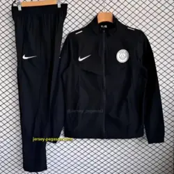 PSG Black Full Zipper Windbreaker +Long Pants