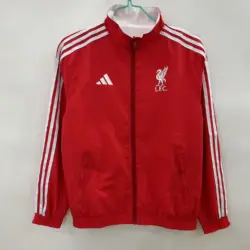 2526 Liverpool red and white silicone double-sided windbreaker