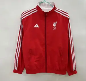 2526 Liverpool red and white silicone double-sided windbreaker