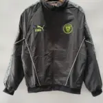 2627 Manchester City dark gray quilted embroidered windbreaker