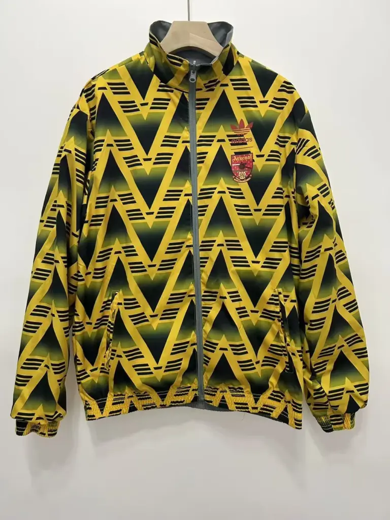 91 Arsenal gold gray double-sided silicone windbreaker