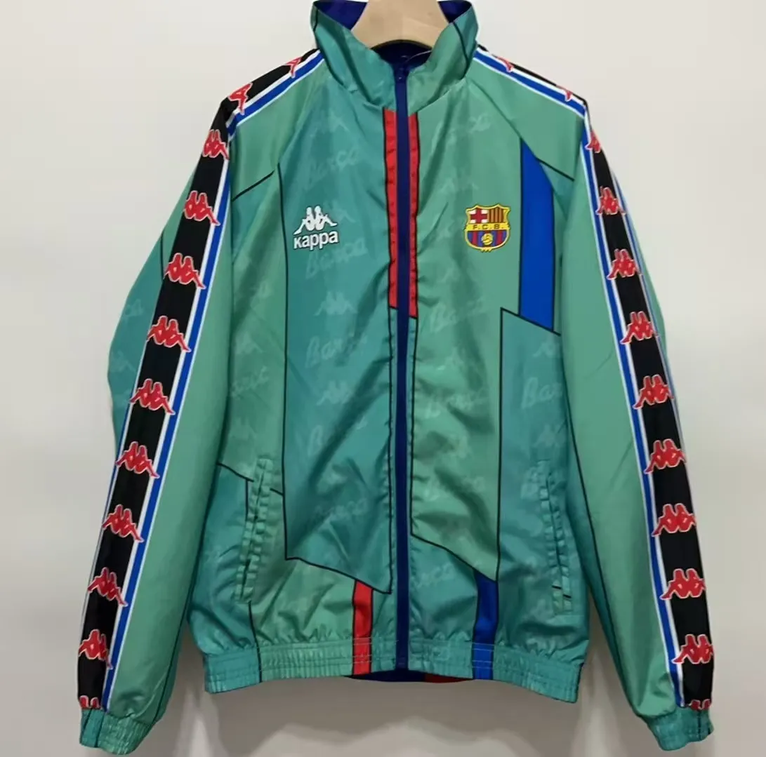 9697 Barcelona light blue double-sided embroidered windbreaker 9697 Barcelona light blue double-sided embroidered windbreaker