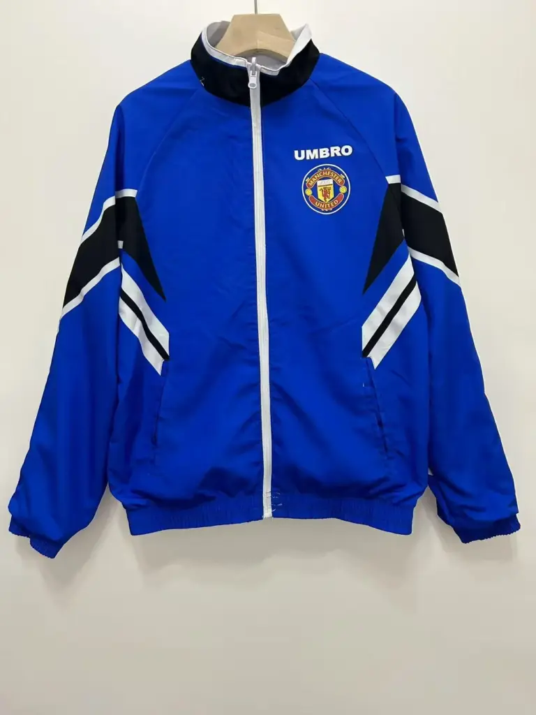 9697 Manchester United white double-sided silicone windbreaker