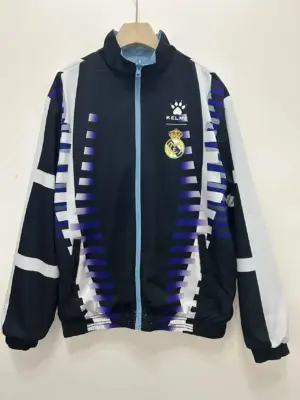 9798 Real Madrid gold gray double-sided silicone windbreaker