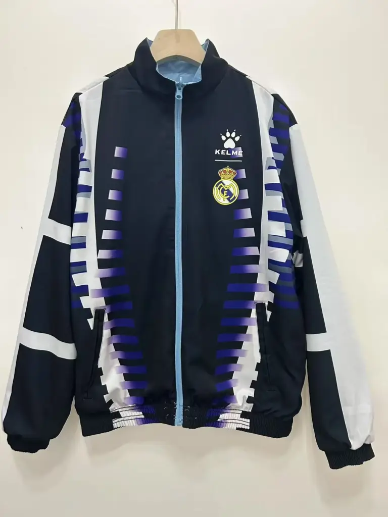 9798 Real Madrid gold gray double-sided silicone windbreaker