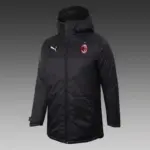 AC black mid-length cotton coat