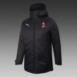AC black mid-length cotton coat