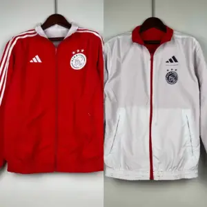 Ajax red and white silicone windbreaker