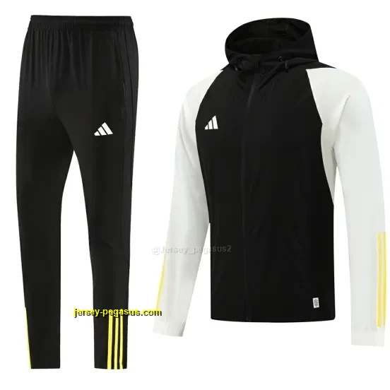 2025 Adidas Black White Half Zipper Jacket+Long Pants
