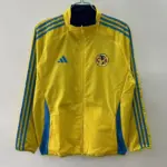 American yellow plaid double-sided silicone windbreaker