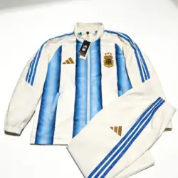 Argentina white and blue suit single-sided windbreaker