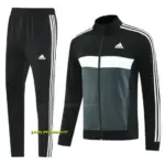 2025 Adidas BlackGrey Full Zipper Jacket +Long Pants
