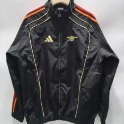 Arsenal Black Trimmed Silver NTS Single Sided Windbreaker