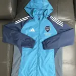 Arsenal blue football jersey trench coat