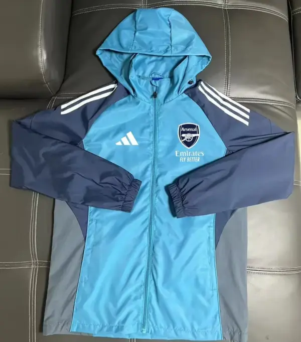 Arsenal blue football jersey trench coat Arsenal blue football jersey trench coat