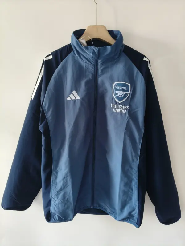 Arsenal denim blue single-sided embroidered windbreaker