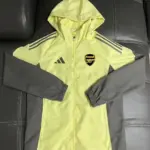 Arsenal football uniform yellow trench coat