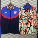 Arsenal patchwork double-sided silicone windbreaker