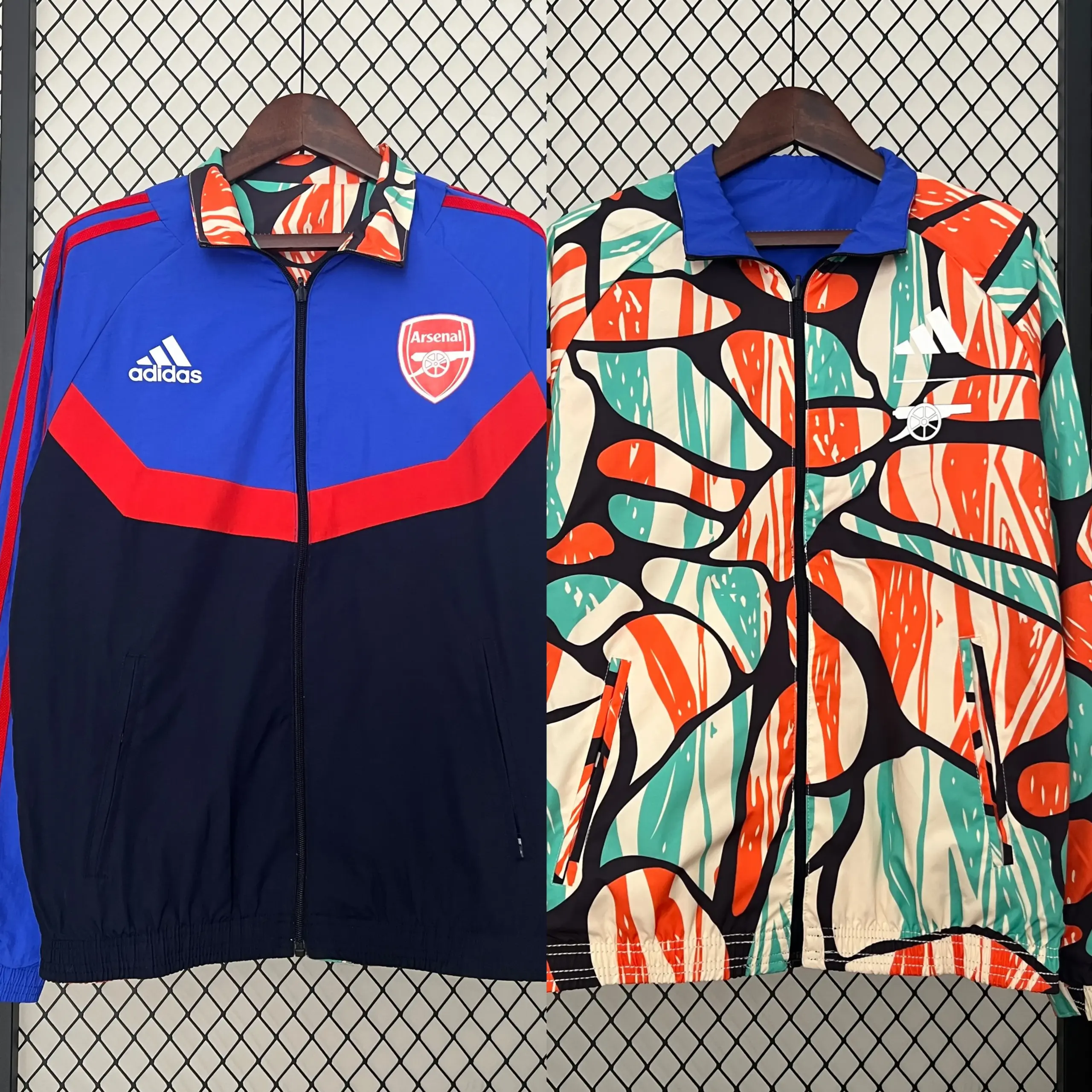 Arsenal patchwork double-sided silicone windbreaker Arsenal patchwork double-sided silicone windbreaker