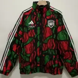 Arsenal red and black pattern double-sided silicone windbreaker