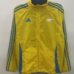 Arsenal yellow plaid double-sided silicone windbreaker