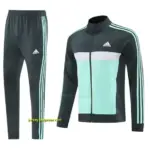 2025 Adidas Dark Grey Full Zipper Jacket +Long Pants