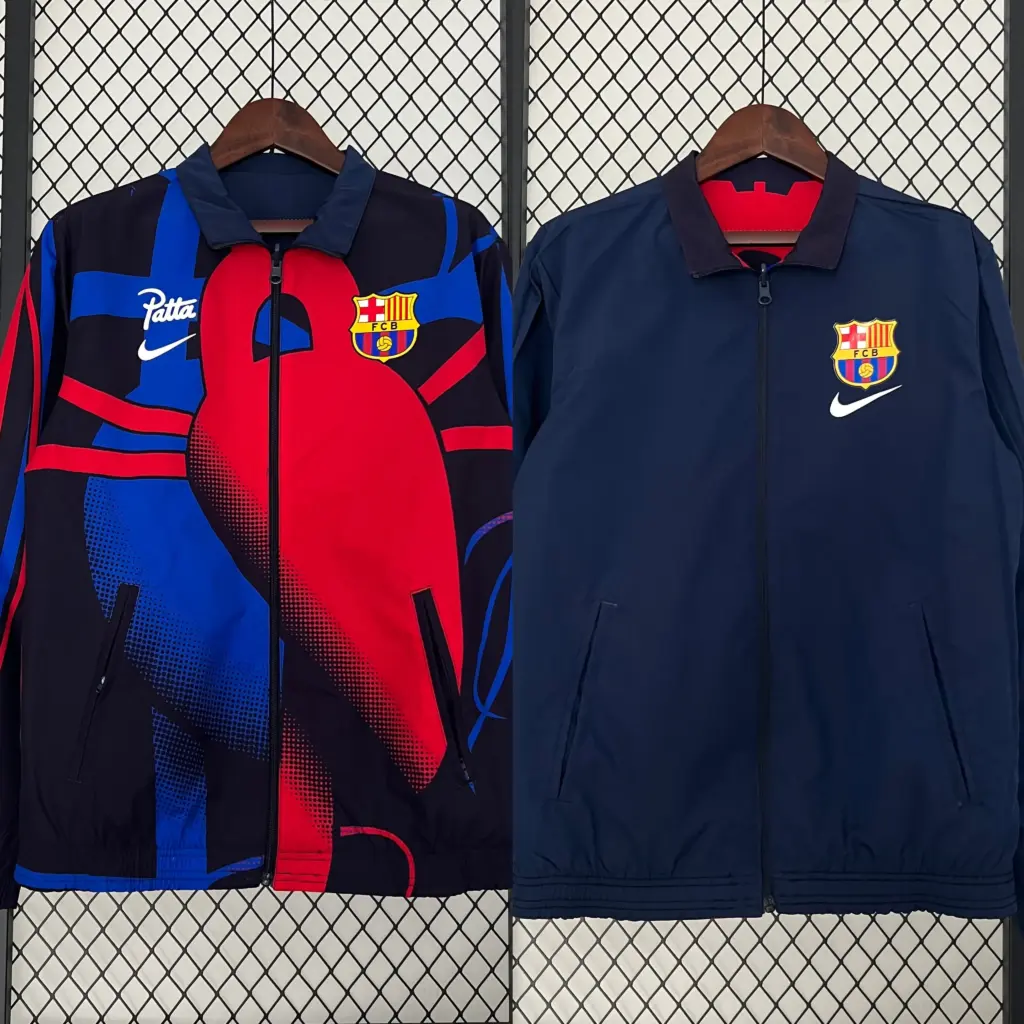 Barcelona co-branded double-sided windbreaker