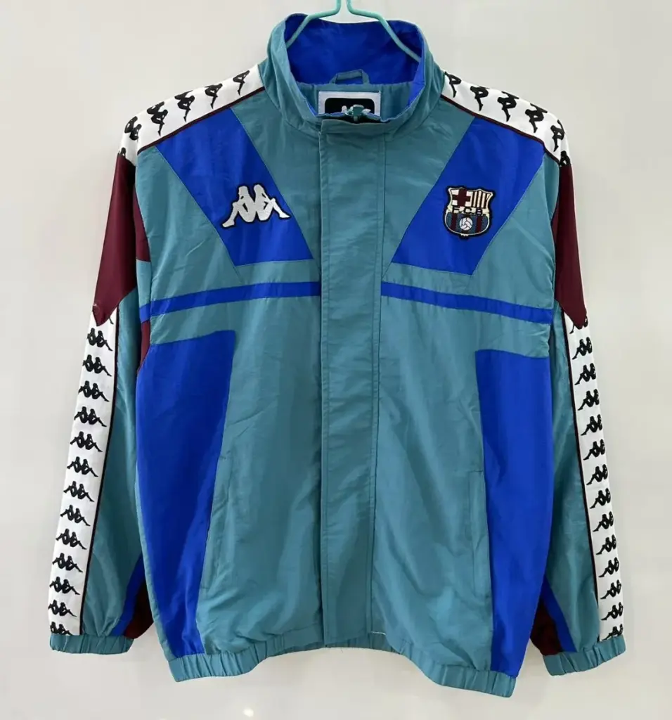 Barcelona green 1967 Kappa single-sided embroidered windbreaker