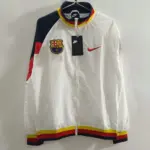 Barcelona retro white windbreaker 085