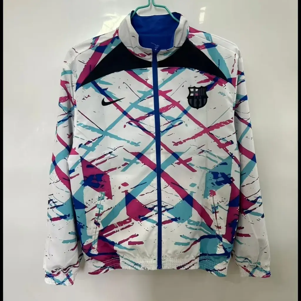 Barcelona training jacket double-sided embroidered windbreaker