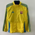 Barcelona yellow plaid double-sided silicone windbreaker