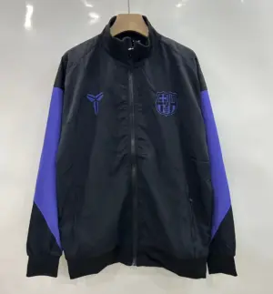 Baseball black and purple sleeves single-sided embroidered windbreaker