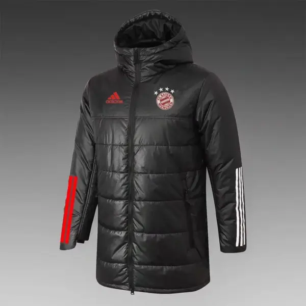 Bayern black mid-length cotton coat