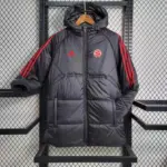 Bayern cotton coat black mid-length