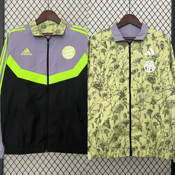 Bayern fluorescent purple double-sided silicone windbreaker