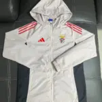 Benfica football jersey beige trench coat