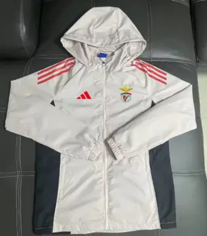 Benfica football jersey beige trench coat
