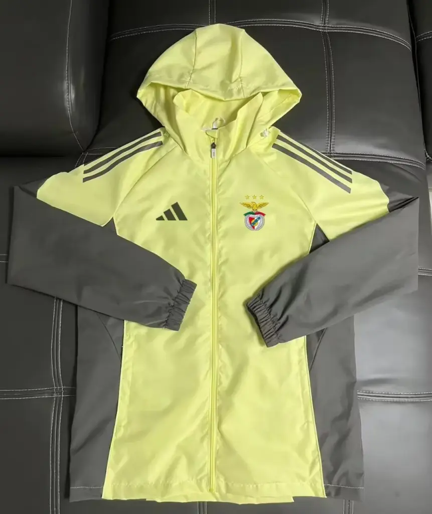 Benfica football uniform yellow trench coat