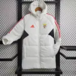 Benfica white mid-length cotton coat