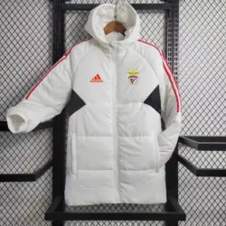 Benfica white mid-length cotton coat